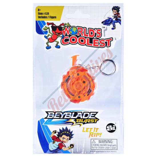 World's Coolest Beyblades Blast - Orange Roktovor - Keychain