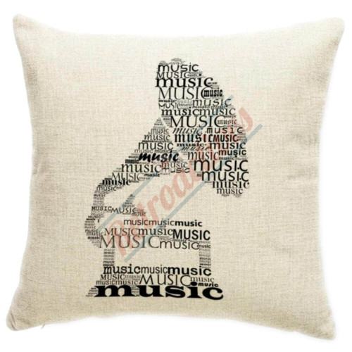 Word Cloud Silhouette - Phonograph - Music - Decorative Throw Pillow Word Cloud Silhouette - Phonograph - Music - Decorative Throw Pillow