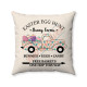 Easter  Farmhouse - Pastel Polka Dotted Truck - Decorative Throw Pillow