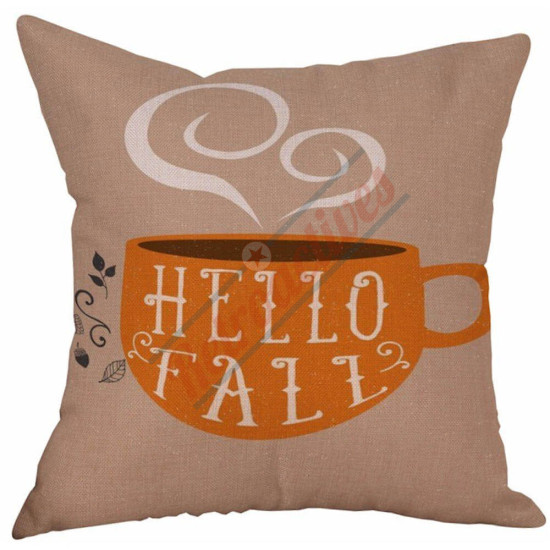 Hello Fall - Mug - Decorative Throw Pillow