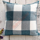 Buffalo Check Gingham Plaid - Teal Blue and White - Double Sided - Decorative Throw Pillow