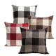 Buffalo Check Gingham Plaid - Chocolate and Ivory - Double-Sided - Decorative Throw Pillow