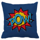 Pop Art - Comic Book - Blue POW! - Decorative Throw Pillow