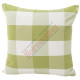 Buffalo Check Gingham Plaid - Pear Green and White - Double Sided - Decorative Throw Pillow