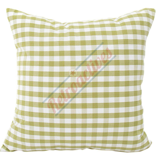 Gingham Plaid - Small Check Pear Green and White - Double Sided - Decorative Throw Pillow Gingham Plaid - Small Check Pear Green and White - Double Sided - Decorative Throw Pillow