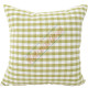 Gingham Plaid - Small Check Pear Green and White - Double Sided - Decorative Throw Pillow