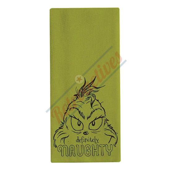 Dr. Suess Grinch - Definitely Naughty - 100% Cotton Kitchen Towel
