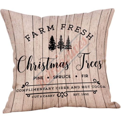 Farm Fresh Christmas Trees - Shiplap Wood Plank Accents - Decorative Throw Pillow Farm Fresh Christmas Trees - Shiplap Wood Plank Accents - Decorative Throw Pillow