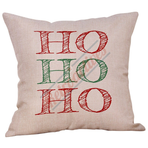 Farmhouse Christmas - HO HO HO - Typography - Decorative Throw Pillow Farmhouse Christmas - HO HO HO - Typography - Decorative Throw Pillow