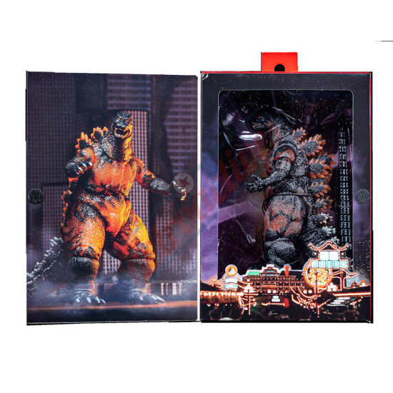 1995 Godzilla - Neca - 12 Inch Head-to-Tail Action Figure – Re-Issued Classic 1995 Burning Godzilla Boxed Version