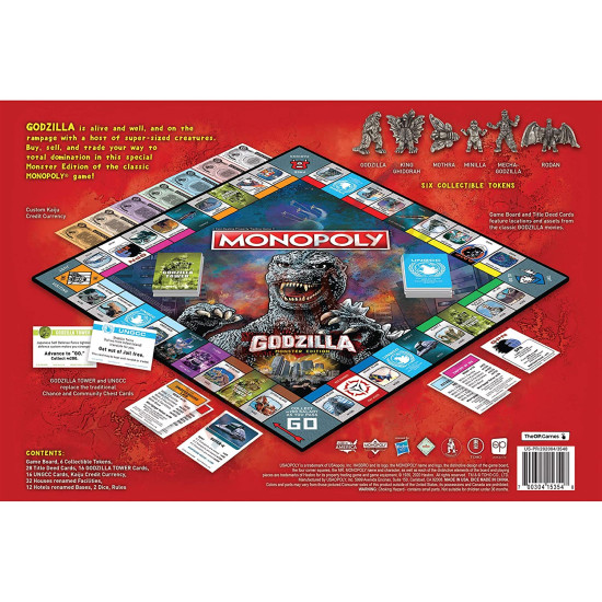 Godzilla Monopoly Game Godzilla Monster Edition