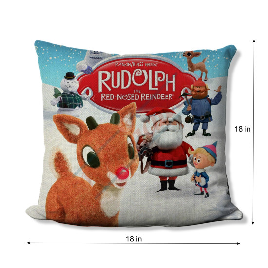 Rudolph The Red-Nosed Reindeer Christmas Decorative Throw Pillow