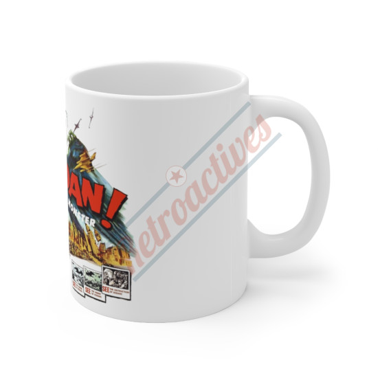 Rodan Vintage Movie Poster 11oz Ceramic Coffee Mug - Godzilla Movie Monsters