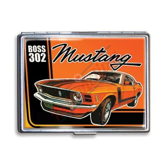 Ford 1970 Mustang Boss 302 Steel Wallet or Cigarette Case