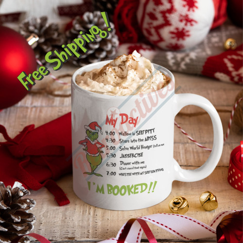 The Grinch - My Day - I'm Booked! - 11 Oz Ceramic Mug The Grinch - My Day - I'm Booked! - 11 Oz Ceramic Mug