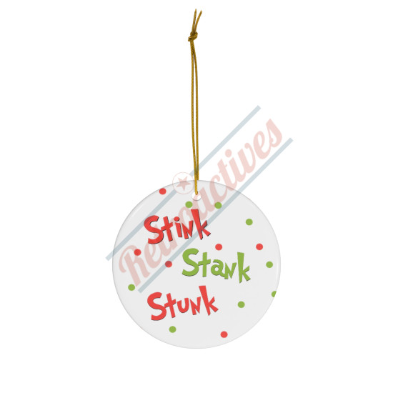 Grinch - Stink Stank Stunk - 3 Inch Ceramic Christmas Ornament - Grinch - Christmas Ornament - Dr. Suess 