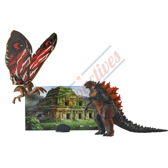 Jakks-Pacific - Godzilla Match Ups – Mothra VS Burning Godzilla - 2019 Godzilla King of the Monsters Movie 3.5 Inch Figures