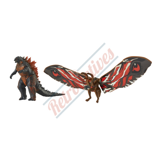 Jakks-Pacific - Godzilla Match Ups – Mothra VS Burning Godzilla - 2019 Godzilla King of the Monsters Movie 3.5 Inch Figures