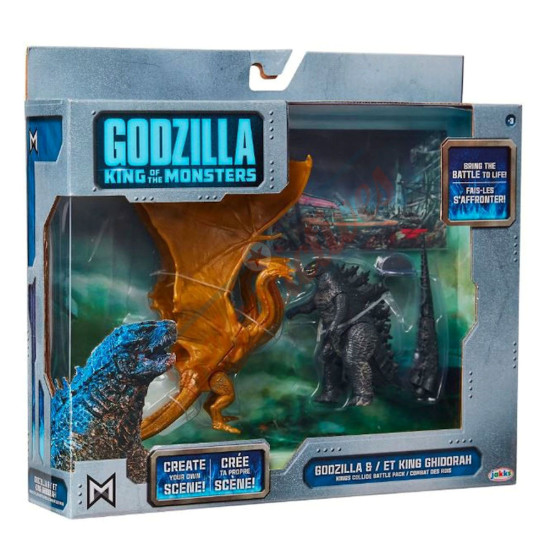 Jakks-Pacific - Godzilla Match Ups – King Ghidorah VS Godzilla - 2019 Godzilla King of the Monsters Movie 3.5 Inch Figures