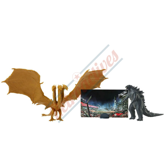 Jakks-Pacific - Godzilla Match Ups – King Ghidorah VS Godzilla - 2019 Godzilla King of the Monsters Movie 3.5 Inch Figures
