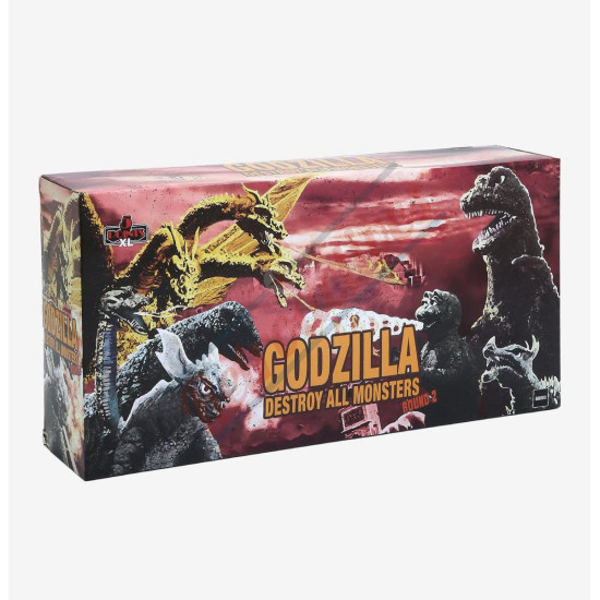 Godzilla 5 Points XL Godzilla: Destroy All Monsters (1968): ROUND 2 Boxed Set - King Ghidorah - Minilla - Gorosaurus - Baragon 