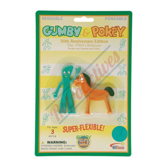  Gumby and Pokey 50th Anniversary Edition Mini Bendable Pair