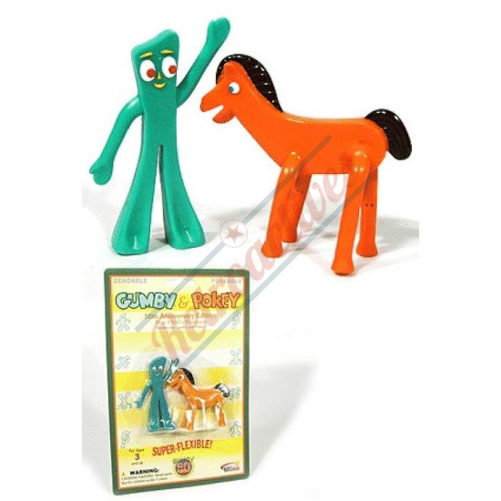  Gumby and Pokey 50th Anniversary Edition Mini Bendable Pair