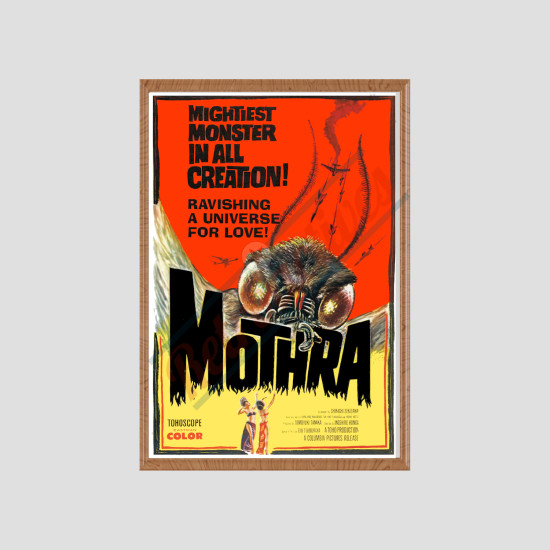 1961 Mothra - Godzilla Movie Monster - Canvas Movie Poster - 24x36 Inches