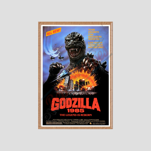 1985 Return of Godzilla - Canvas Movie Poster - 24x36 Inches 1985 Return of Godzilla - Canvas Movie Poster - 24x36 Inches