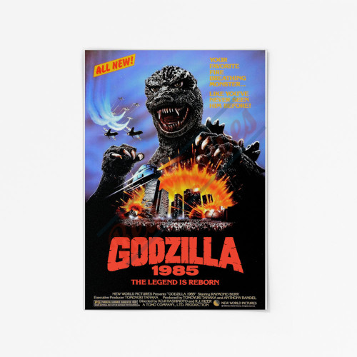 1985 Return of Godzilla - Canvas Movie Poster - 24x36 Inches 1985 Return of Godzilla - Canvas Movie Poster - 24x36 Inches