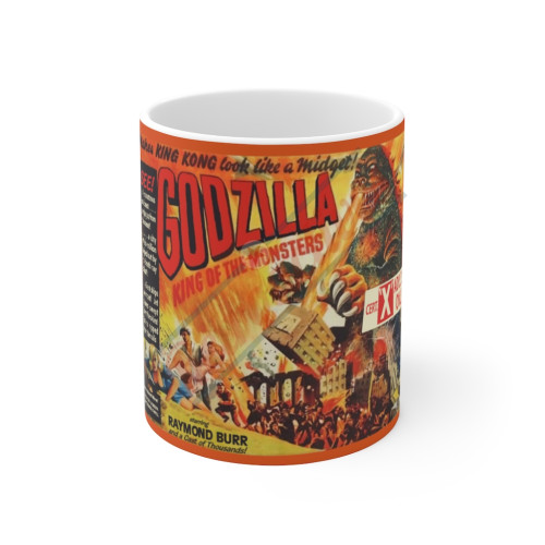 1956 UK Godzilla King of the Monsters Movie Poster 11oz Ceramic Coffee Mug 1956 UK Godzilla King of the Monsters Movie Poster 11oz Ceramic Coffee Mug