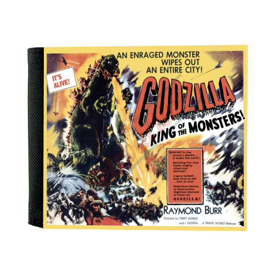 Godzilla Movie Poster Wallet - 1956 Godzilla King of the Monsters - Canvas Bi-fold Wallet