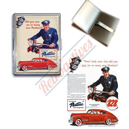 Pontiac 1941 Streamliner Torpedo Vintage Ad Steel Wallet or Cigarette Case