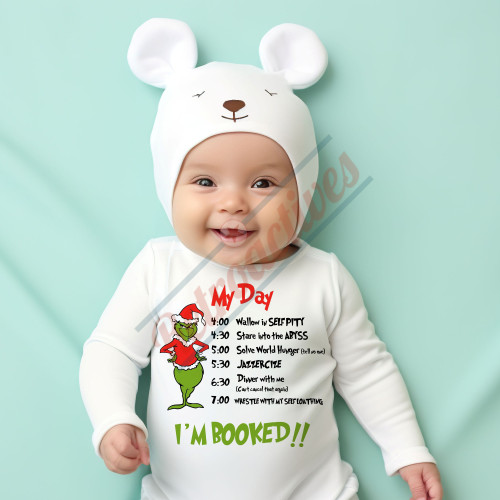 The Grinch My Day  Infant and Toddler Bodysuit - Cotton Onesie - Long Sleeve - Many Sizes The Grinch My Day  Infant and Toddler Bodysuit - Cotton Onesie - Long Sleeve - Many Sizes