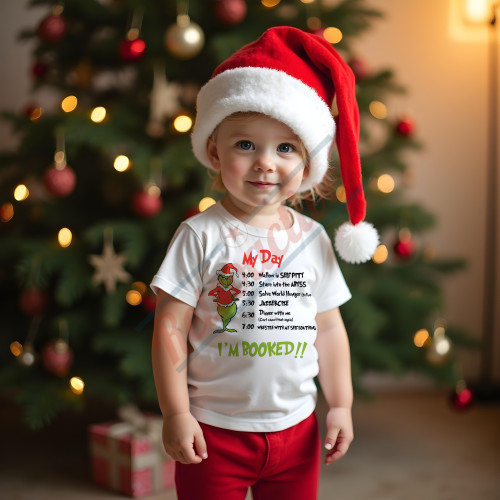 Grinch My Day Toddler T-Shirt - Cotton T-Shirt - Short Sleeve - 2T-4T