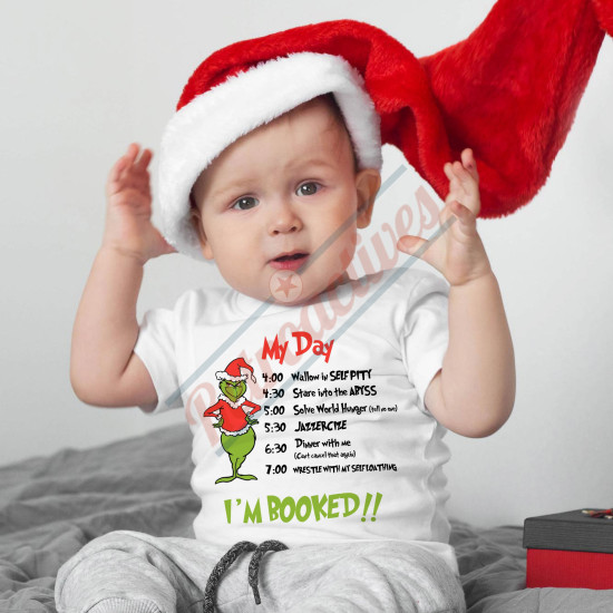 Grinch My Day Toddler T-Shirt - Cotton T-Shirt - Short Sleeve - 2T-4T