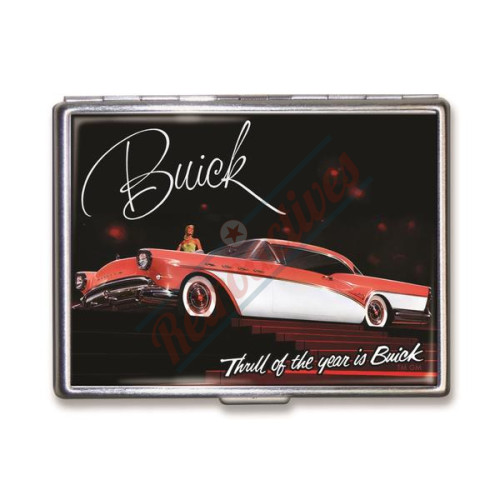 Buick "Thrill of the Year is Buick" Vintage Ad Steel Wallet or Cigarette Case Buick "Thrill of the Year is Buick" Vintage Ad Steel Wallet or Cigarette Case
