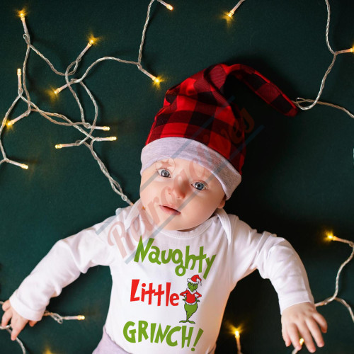 Naughty Little Grinch Infant and Toddler Bodysuit - Cotton Bodysuit - Long Sleeve - Many Sizes