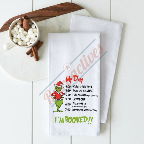 Dr. Suess Grinch - My Day - Heavy Weight Cotton Flour Sack Kitchen Towel