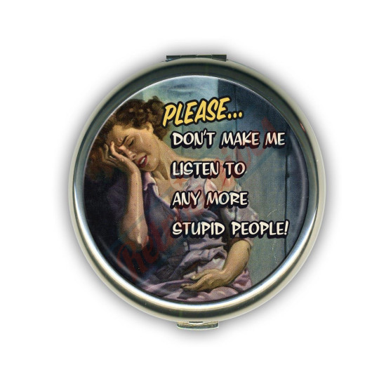 Stupid People Compact Mirror Case