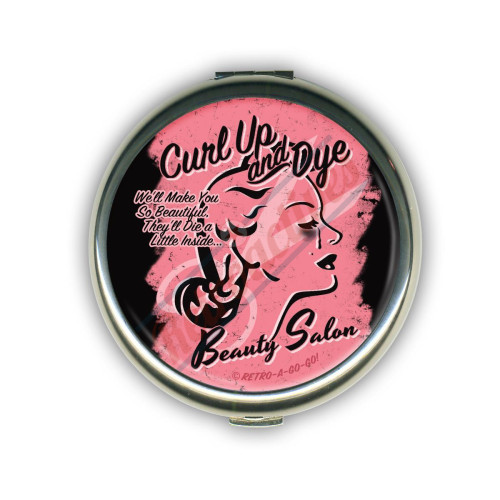 Curl Up and Dye Compact Mirror Case Curl Up and Dye Compact Mirror Case