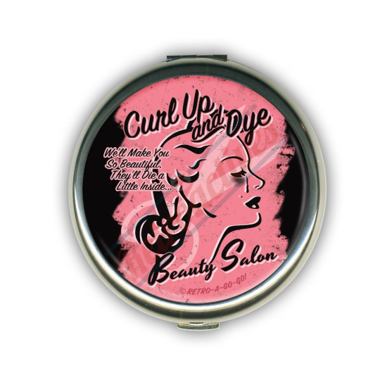 Curl Up and Dye Compact Mirror Case