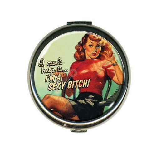 Sexy Bitch Compact Mirror Case Sexy Bitch Compact Mirror Case
