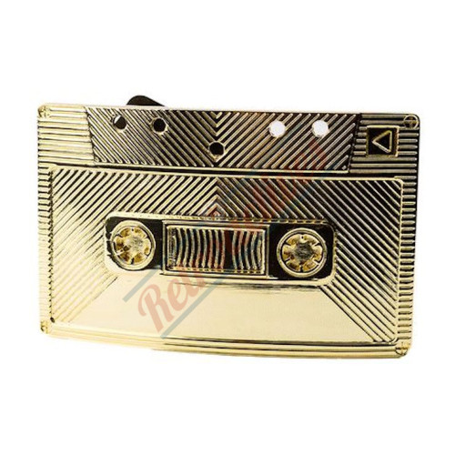 Gold Color Cassette Tape Belt Buckle by Hot Buckles Gold Color Cassette Tape Belt Buckle by Hot Buckles