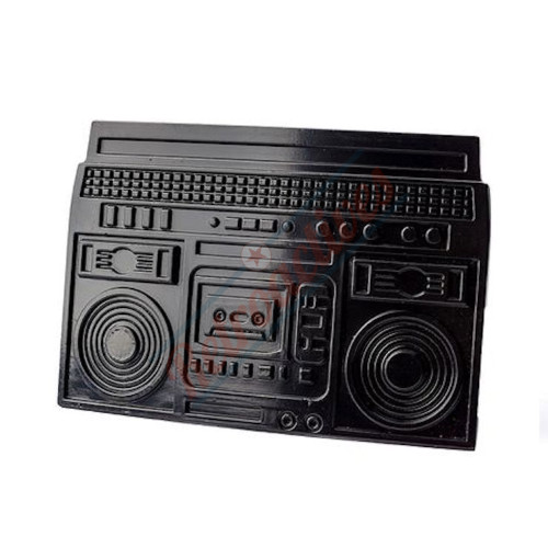 Old School Boombox Belt Buckle In Black by Hot Buckles Old School Boombox Belt Buckle In Black by Hot Buckles