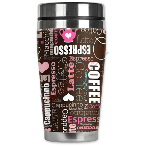 Mugzie® Coffee Montage Travel Mug 16 ounce Mugzie® Coffee Montage Travel Mug 16 ounce