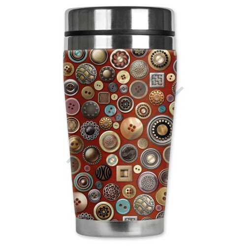 Mugzie® Buttons Travel Mug 16 ounce Mugzie® Buttons Travel Mug 16 ounce