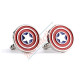 Captain America Shield Superhero Alloy Cuff Links