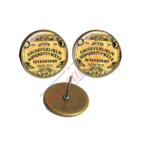 Ouija Board Glass Cabochon Earrings Handmade Ouija Board Glass Cabochon Earrings Handmade