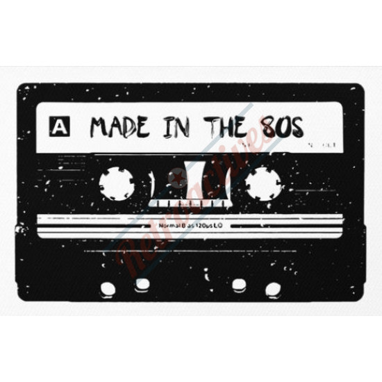 Made In The 80's  Black Cassette Tape Retro Rug Bath Mat